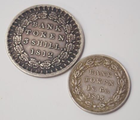 A George III Three Shilling Bank Token 1812