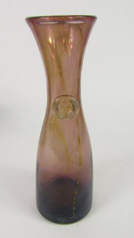 A Michael Harris Mdina glass amethyst carafe