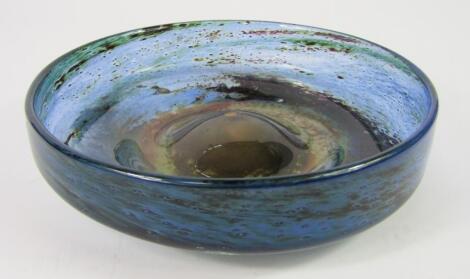 A Michael Harris Isle of Wight Aurene glass bowl