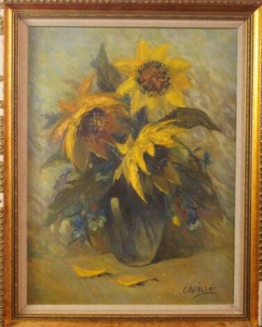 Camille. Sunflowers in a vase