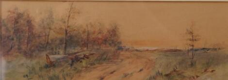 English School (late 19thC). Autumn landscape