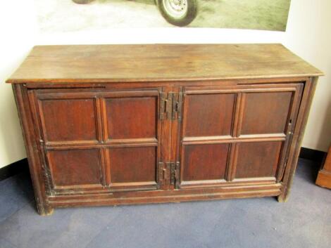 An 18thC oak cupboard