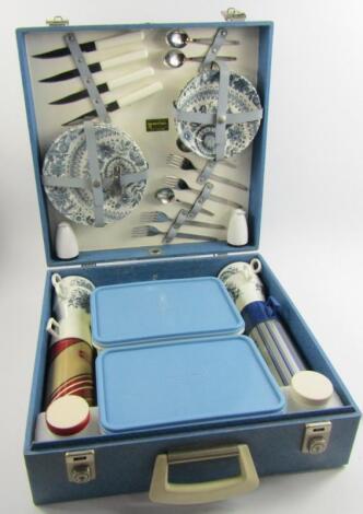 A Brexton picnic set containing Royal Tudor Ware Offbeat Pottery