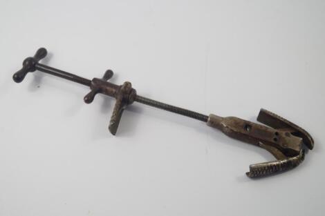 A Magic Polish Ltd Leicester metal screw action shoe stretcher