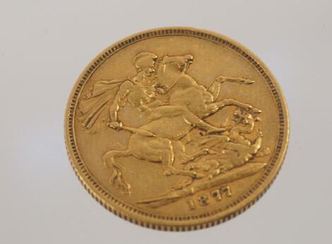 A Victorian gold sovereign