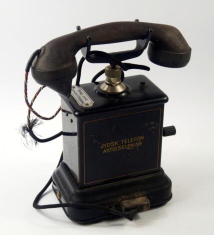 A Jydsk black cased Aktieselskab telephone