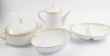 A Noritake porcelain dinner and coffee service decorated in the Seville pattern