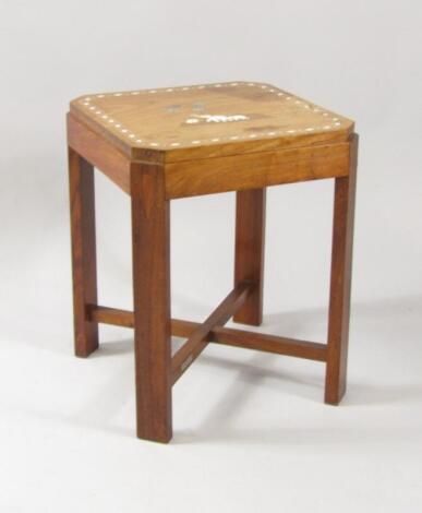 A 1930's Indian teak occasional table