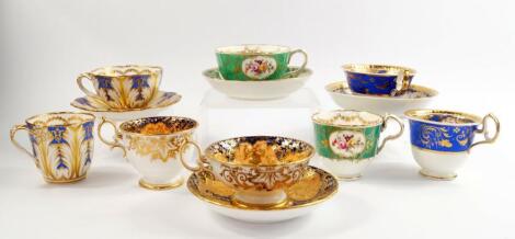 Four early 19thC porcelain trios