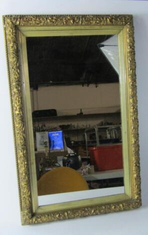 A Victorian gilt gesso wall mirror