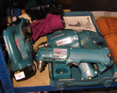 Two Makita 60107 cordless drills