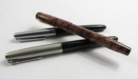 A Conway Stewart cracked ice fountain pen