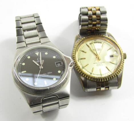 An Omega gentleman's Seamaster stainless steel cased wristwatch