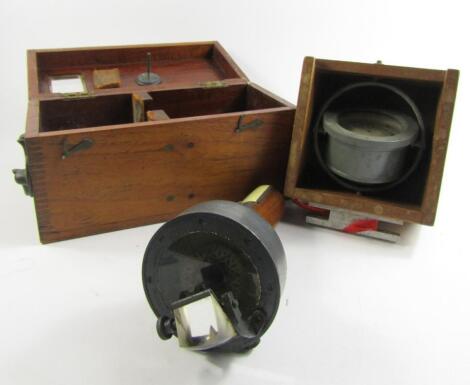 A WWII F Smith & Son hand held marine compass