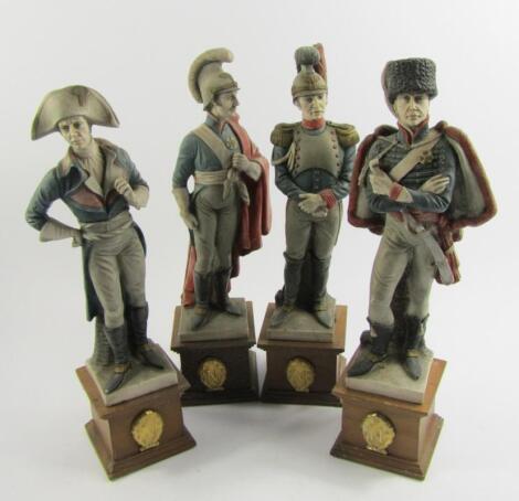 Four Capodimonte figures of Napoleonic soldiers