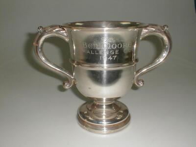 A George V silver two-handled trophy cup by Walker & Hall