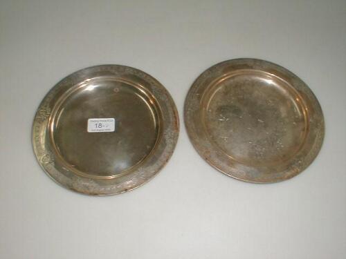 WITHDRAWN BY VENDOR PRE-SALE. A pair of George V silver patens