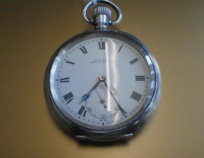 WITHDRAWN BY VENDOR PRE-SALE. A silver open face pocket watch