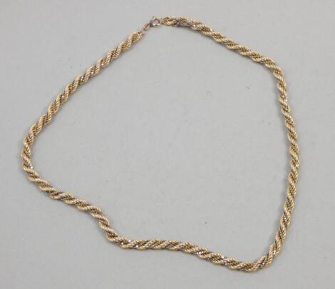 A 9ct gold fancy link necklace