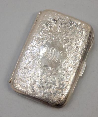 An Edward VII silver cigarette case