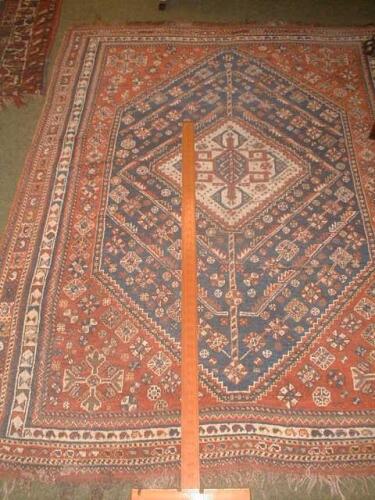 A red ground Turkish rug