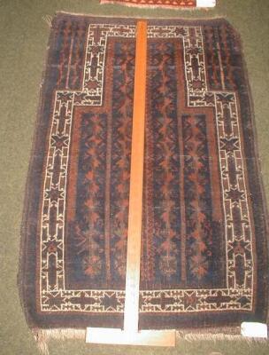 A blue ground Prayer rug 4'1" X 2'9"