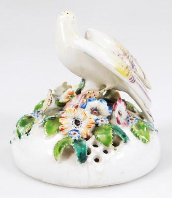 An 18thC Derby porcelain pot pouri vase cover - 3