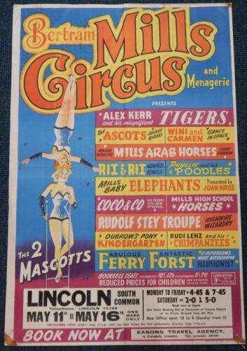A Bertram Mills Circus poster