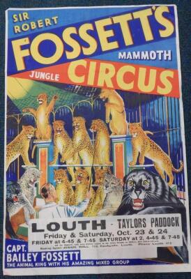 A Sir Robert Fossett's Marathon Jungle circus poster