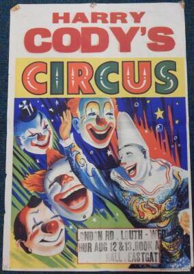 A Harry Cody's Circus poster