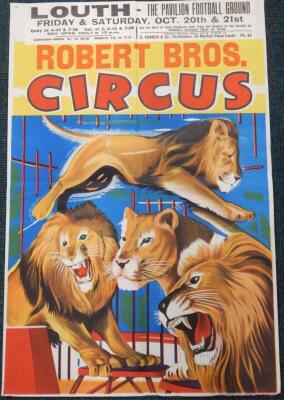 A Robert Brothers circus poster