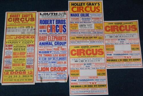 A selection of circus posters for Louth