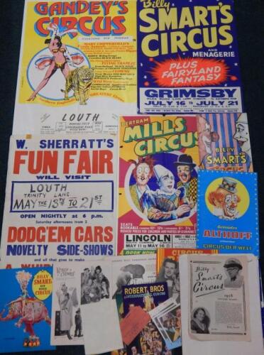 A selection of circus ephemera