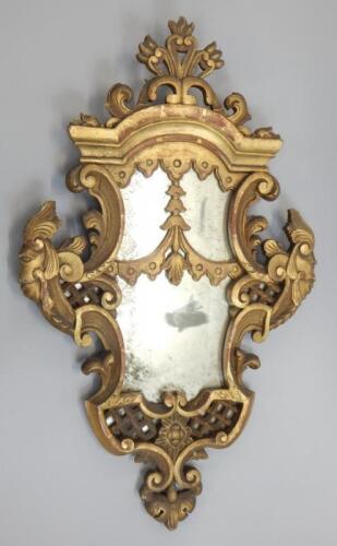 A 19thC giltwood wall mirror