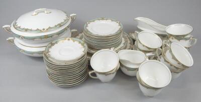 A Royal Worcester Devonshire pattern part dinner and tea service