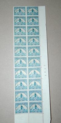 SOUTH AFRICA.- 1940 1 1/2d definitive control block of 20