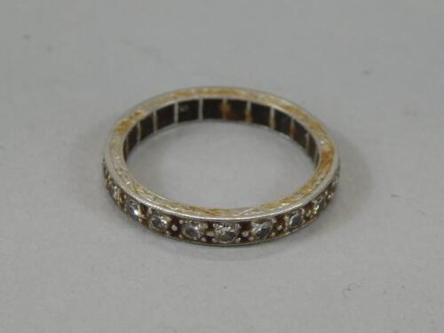 A ladies eternity ring