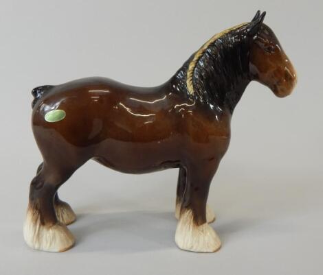 A Beswick ceramic brown Shire horse