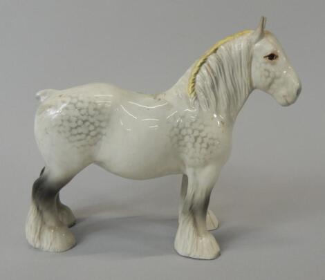 A Beswick ceramic grey Shire horse