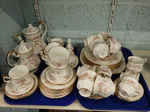 A Paragon Victoriana Rose pattern part dinner and tea service