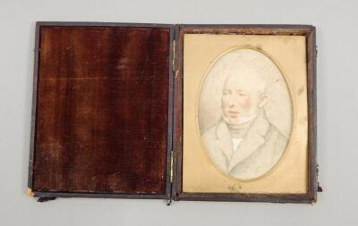 Early 19thC School. Portrait miniature with gentleman