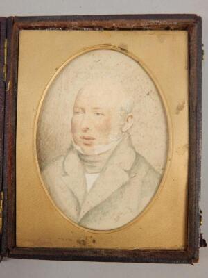 Early 19thC School. Portrait miniature with gentleman - 2