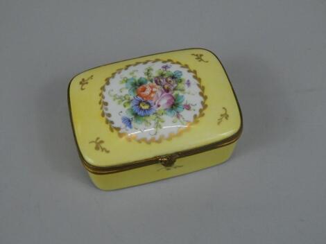 A Limoges porcelain box and cover