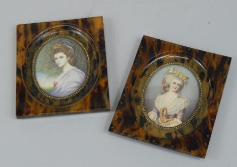 A pair of 20thC miniatures