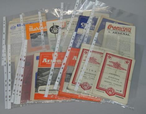 A collection of 1940's and 1950's football programmes