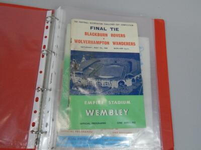 Various football programmes FA Cup and League Cup finals and semi finals - 2