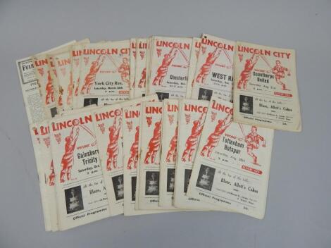 Lincoln City football programmes