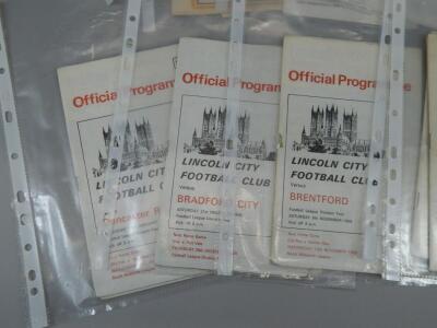 Lincoln City football programmes - 2