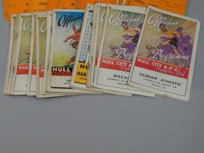 Hull City football programmes - 2