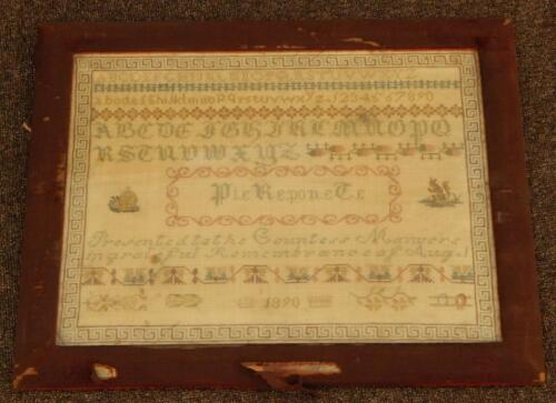 A late 19thC sampler